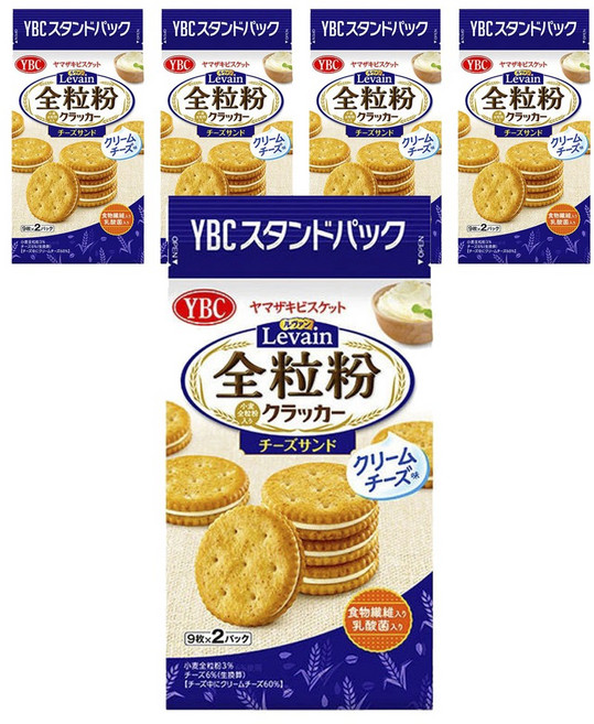 와이비씨 르베인 통밀 크래커 치즈샌드 크림치즈맛 18개입, 5개