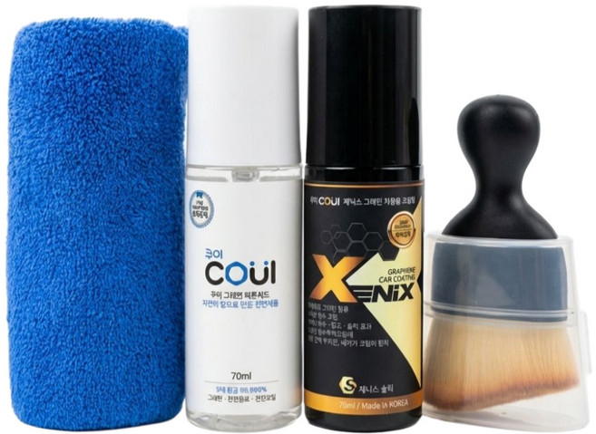 쿠이 셀프 차량 실내외 세차용품 올인원 키트 4종 세트, 1세트