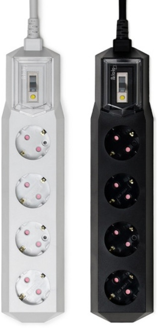 (아이정) 고용량 과부하 누전차단 멀티탭 띄움 4구 1.5M, 1개, 블랙