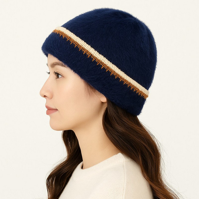 포인트 라인 소프트 비니 남녀공용 숏비니 롱비니 투웨이 데일리 모자