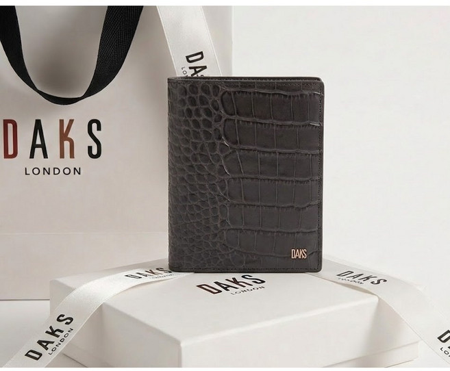 닥스 크로커 엠보 무늬 남성 소가죽 반지갑 (선물포장)