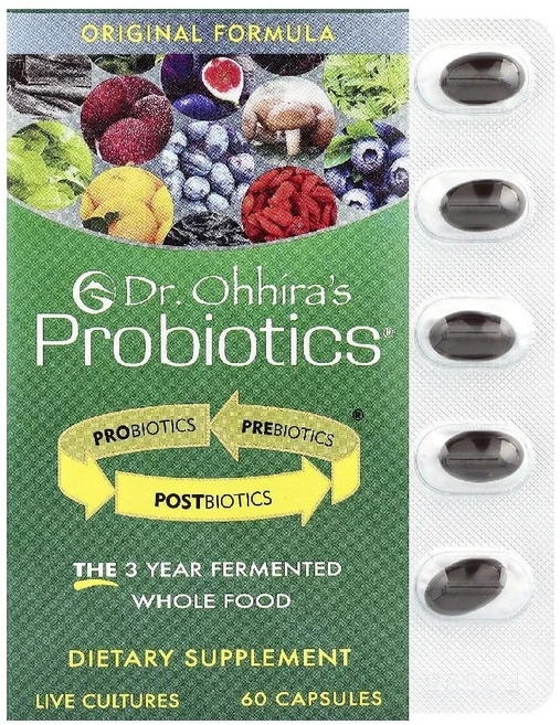 DR 오히라 프로바이오틱스 오리지널 포뮬러 3년 발효 프리 포스트 바이오틱스 60캡슐 - 쿠팡