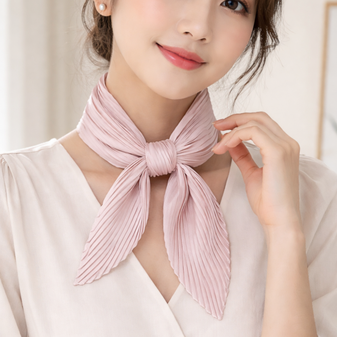 팍스홈 세련된 컬러 플리츠 주름 스카프