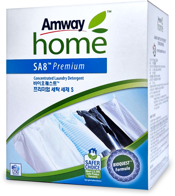 암웨이 SA8 바이오퀘스트 프리미엄 분말 세탁세제S 3kg (KF94 1매 증정), 1개