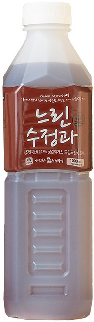서정쿠킹 느린 수정과 1000ml 서정옥의 느린부엌 (냉장), 1L, 3개