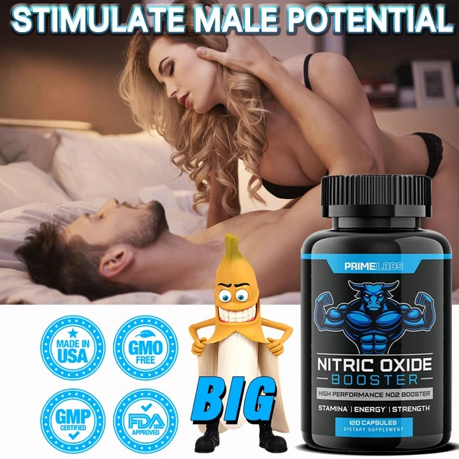 남성용 산화질소 보충제 부스터 - 근육 강화 L 아르기닌 L 시트룰린 - 지구력 - 강력한 NO - Prime Labs, 1개, 120정 - 쿠팡