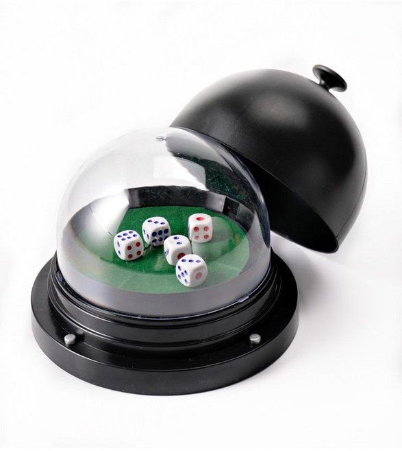 다이사이 자동 주사위 미디움 섞기 테이블 홀덤 셔플, 대형 검정 주사위통, 1개