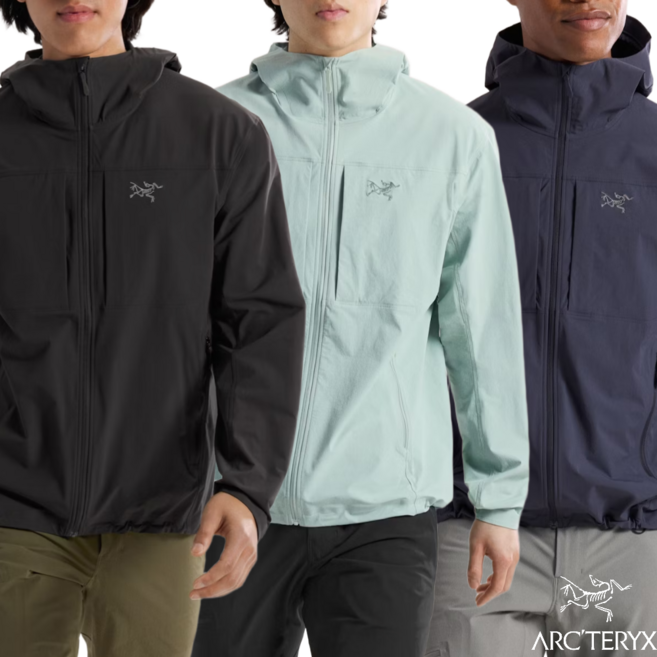 아크테릭스 25SS 감마 라이트웨이트 남자 기능성 경량 후드 바람막이 등산 방풍 자켓 아웃도어