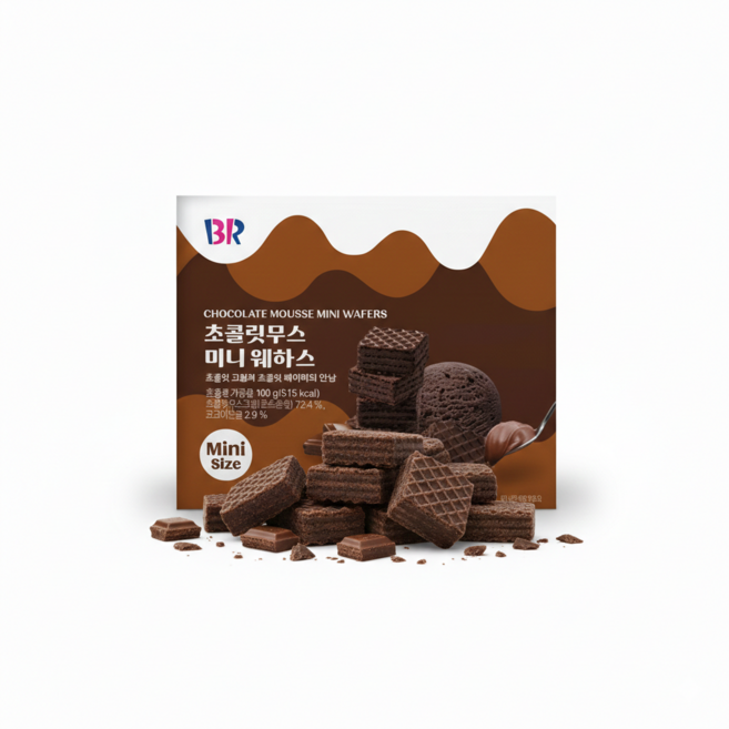 배스킨라빈스 초콜릿무스 미니 웨하스, 2개, 100g