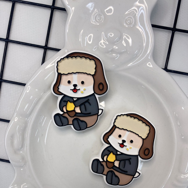 군고구마 웰시코기 차량용 석고 방향제, 블랙체리