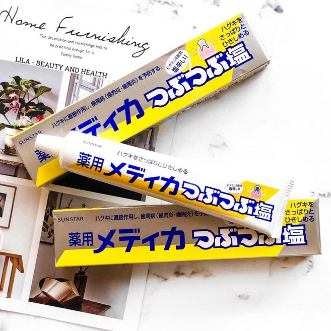 [일본정품]선스타 메디카 알갱이 소금 치약 170g 4901616005266, 4개