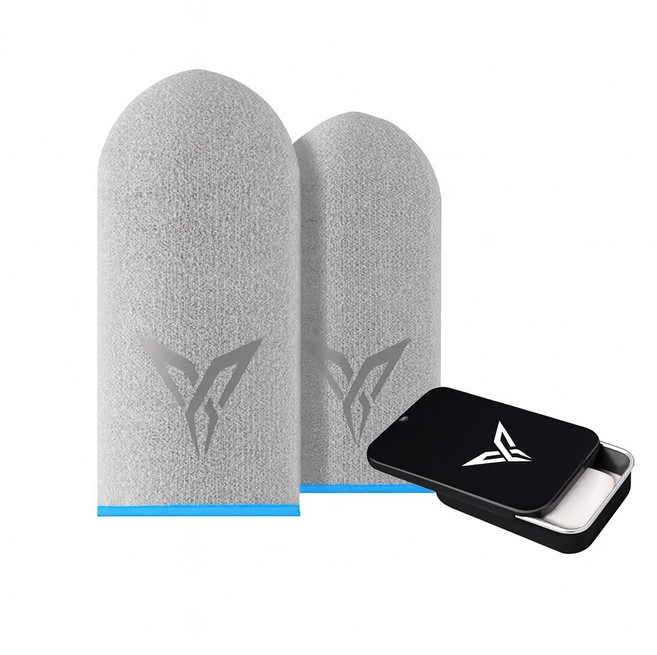 FLYDIGI 蜂套5 玻璃纖維 手遊指套 環錠紡紗技術 透氣吸汗 靈敏觸控 附金屬收納盒, 玻纖版（2入）盒裝, 1套