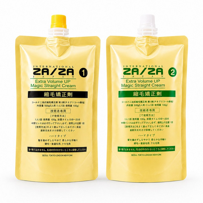 나투젠 자자 엑스트라 볼륨업 매직 스트레이트 (2제 크림), 500ml, 1개