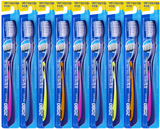 2080 토탈케어 미세모 칫솔, 1매입, 9개