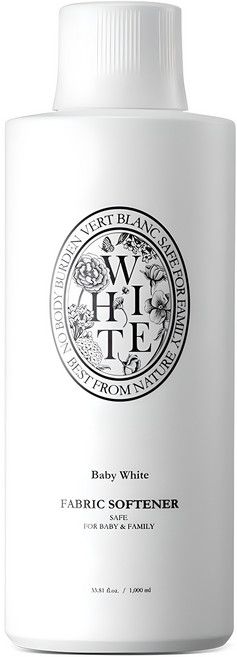 베르블랑 유아용 섬유유연제 베이비 화이트향 본품, 1L, 1개