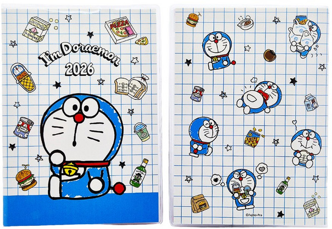 2026년 산리오 도라에몽 굿즈 캐릭터 먼슬리 위클리 다이어리 스케줄 수첩, 1개