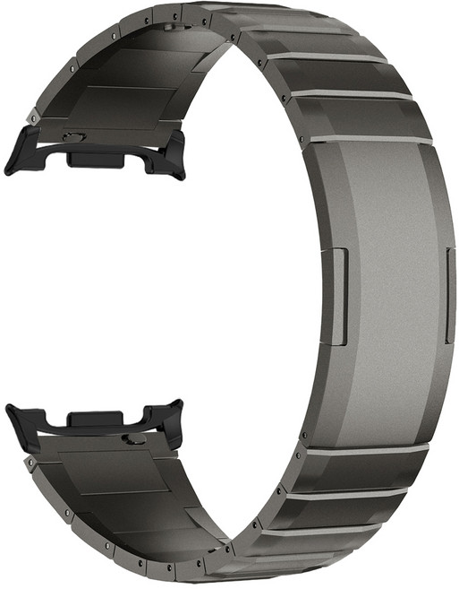 더조은셀러 커넥프리 프라임 링크 이지핏 메탈 스트랩 공구없이 길이조절 갤럭시 워치8 클래식 46mm 44mm 40mm, 1개, 티타늄 그레이(블랙커넥터)