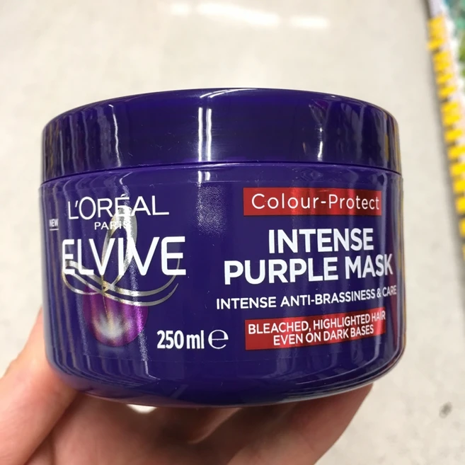 로레알파리 엘바이브 퍼플 헤어마스크 Loreal Elvive Colour Protect Purple Mask, 2개, 250ml - 쿠팡