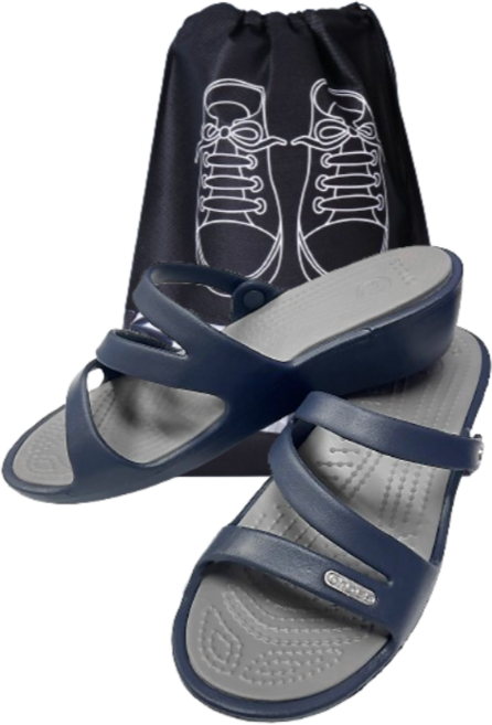 [정품] 크록스 파트리시아 10386 여성 웨지 힐 가벼운 쿠션 슬리퍼 신발주머니 포함 당일발송