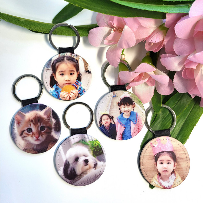 주문제작 포토 키링 사진 열쇠고리 나만의 기념품 만들기, 1개