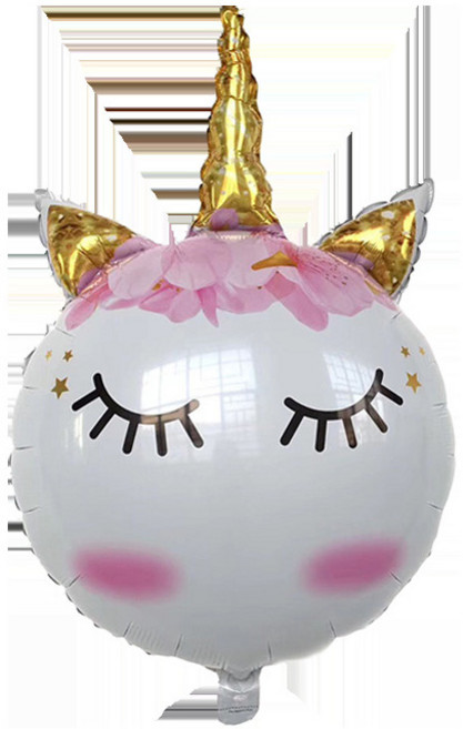 3pcs 꿀벌풍선 사슴풍선 공룡풍선 유니콘풍선 사자풍선, 1세트, 동글유니콘