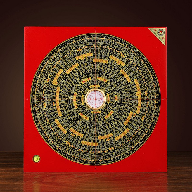黃銅羅經儀 高精度八卦羅庚盤 指南針風水羅盤 工藝品適用開運擺件 綜合盤居家擺設+1尺39層+羅盤+2說明+防磨包裝袋, 1尺39層