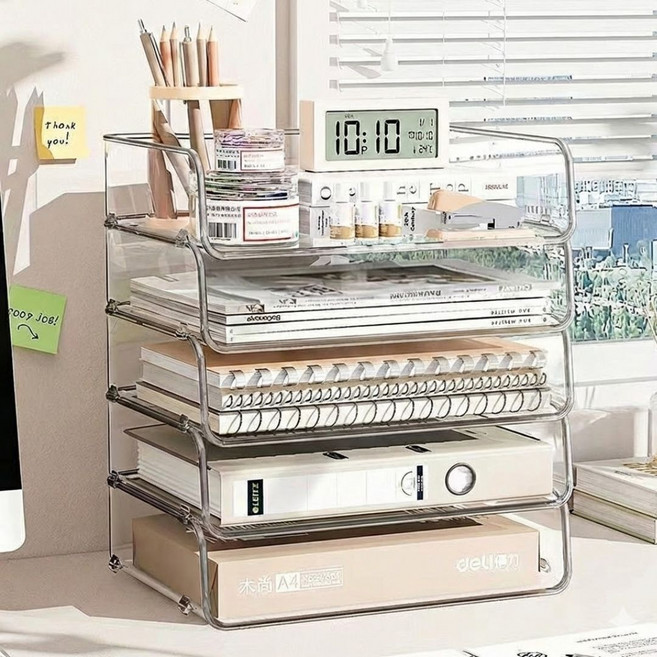 픽스앤고 A4 서류정리함 트레이, 5단, 와이드