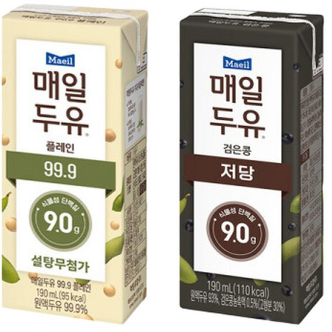 매일두유 190ml 48팩 검은콩24팩+99.9 24팩//유통기한26년10월제품/상세참조