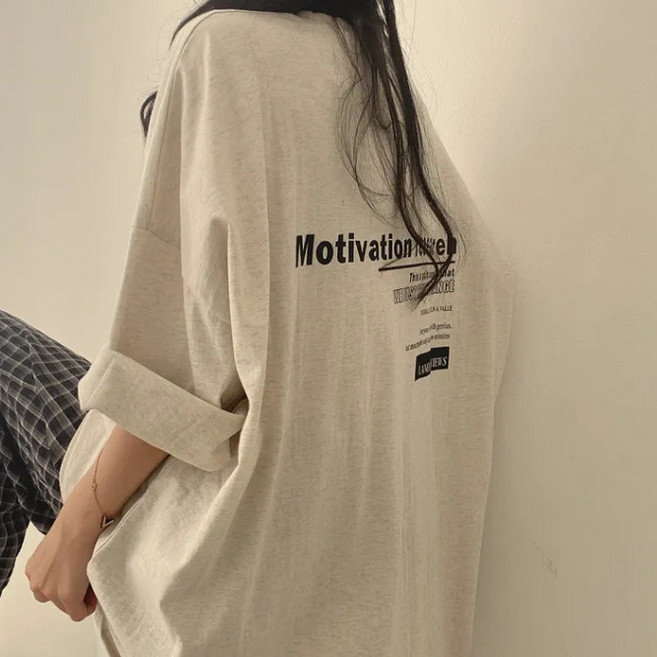 탑트레일 여성 오버핏 반팔 티셔츠 빅사이즈 티셔츠