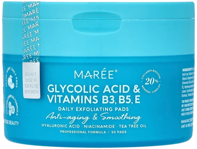 Maree 데일리 각질 제거 패드 글리콜산 및 비타민B3 B5 E 복숭아 패드 50매 Maree (마레), Maree, 데일리 각질 제거 패드, 글리콜산 및 비타, 1개 - 쿠팡