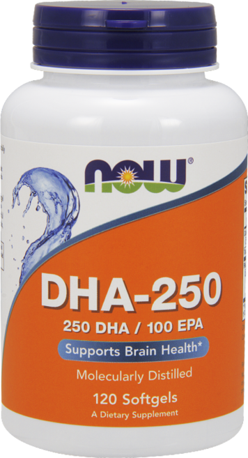 NOW Foods DHA-250 軟膠囊, 120錠, 1個