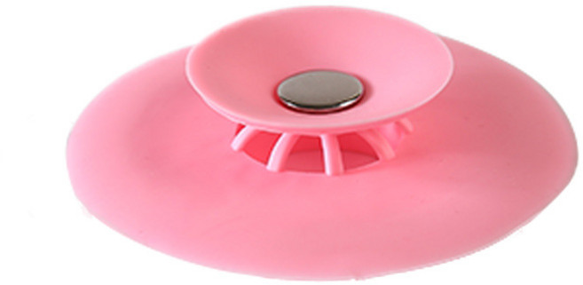 1+1 악취 벌레 차단 세면대 욕조 마개 SH1937, 핑크, 1세트