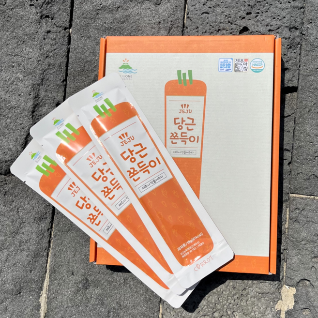 제주 당근 쫀득이 쫀드기 1박스 옛날 간식, 18g, 75개