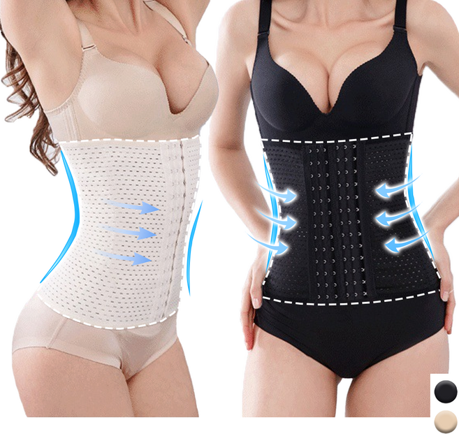 [퓨러나이브 데일리슬림] 올인원 6단 버튼 코르셋 (뱃살 옆구리 허리 흉통 커버 바디 쉐이퍼)