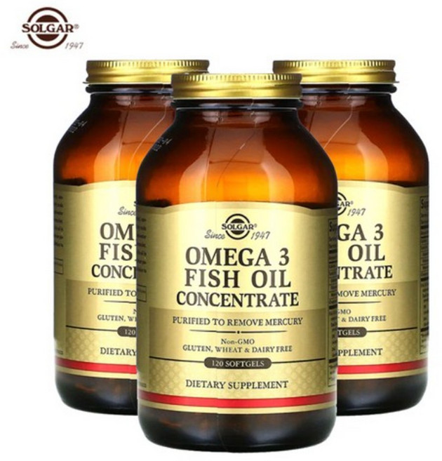 솔가 오메가3 피쉬 오일 컨센트레이트 소프트젤, 120정, 3개