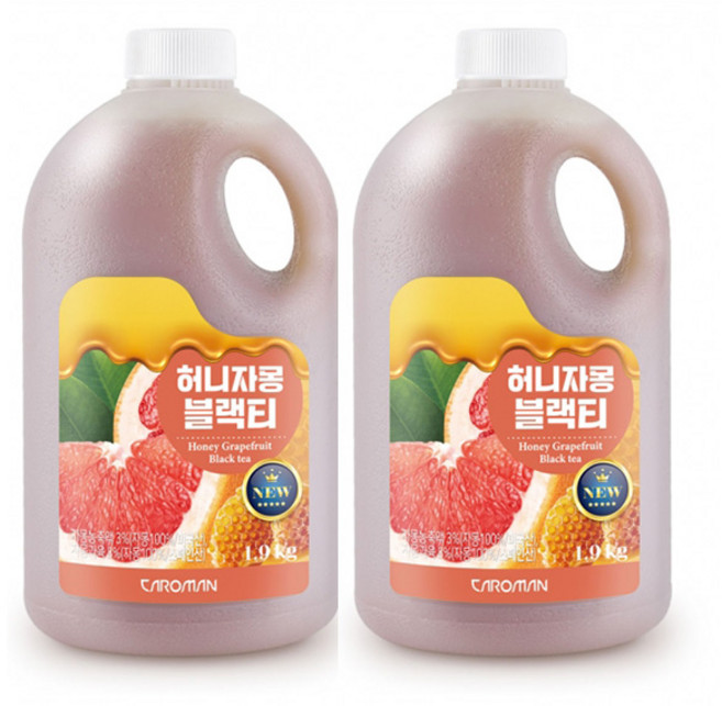 까로망 허니자몽 블랙 티, 1.9kg, 2개
