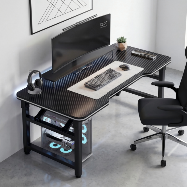 조립 필요 없음 컴퓨터책상 접이식책상 홈 사무용 책상, 블랙