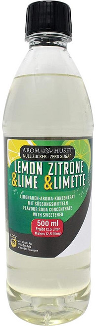 Aromhuset 아롬후셋 무설탕 레몬 라임 소다 시럽 농축액 500ml, 1개