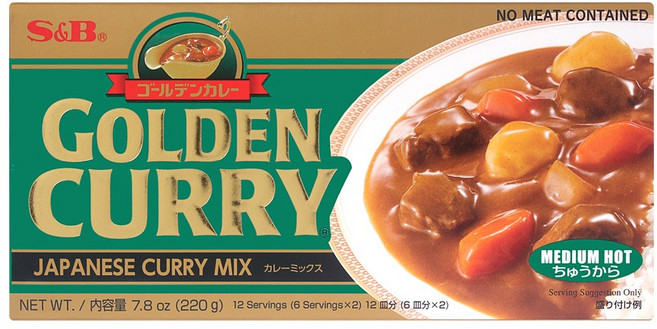 에스앤비골든 카레 중간맛, 220g, 12개
