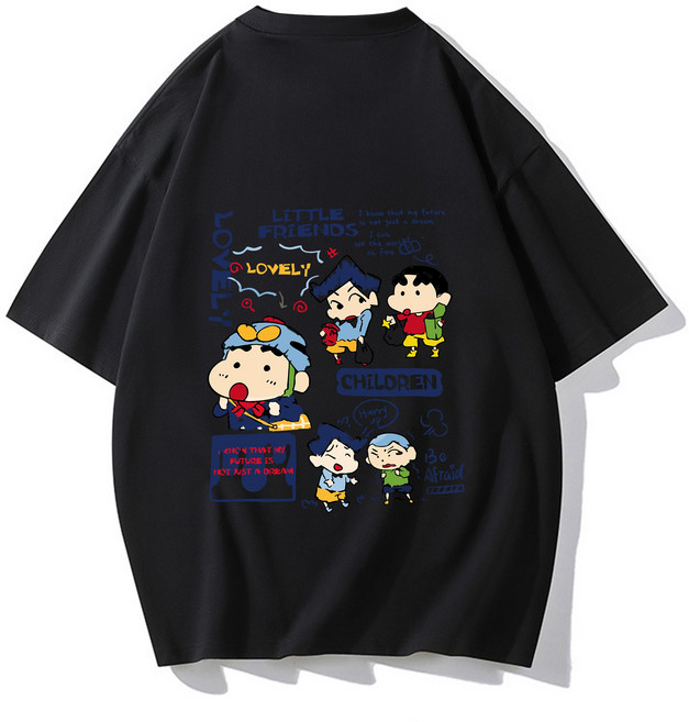 [에이비씨홈] 짱구 반팔티셔츠 남여공용 패밀리 빅사이즈 순면100% 16수