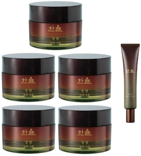 한율 송담 세트 탄력 크림 50ml 5개+ 송담 탄력 아이크림 25ml, 1세트