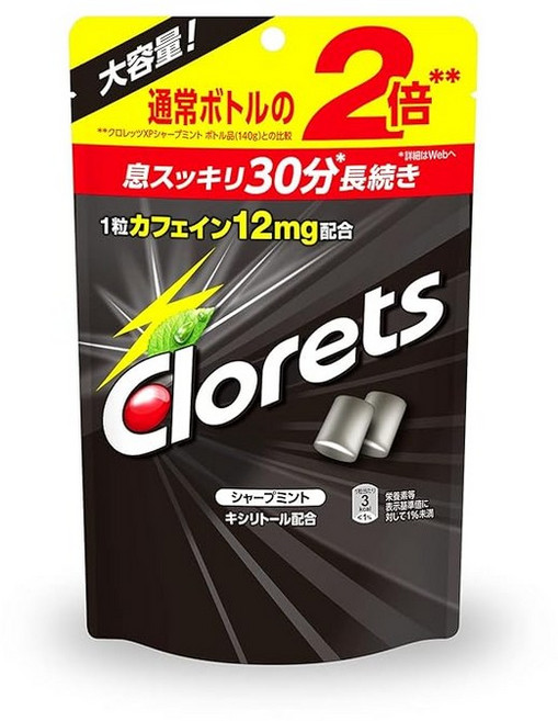 클로레츠 샤프민트 스탠드 파우치 껌 대용량 280g, 상세참조