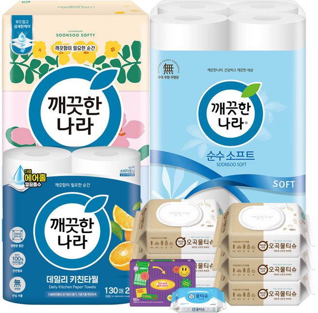 깨끗한나라 집들이 화장지 선물세트 1박스, 1세트