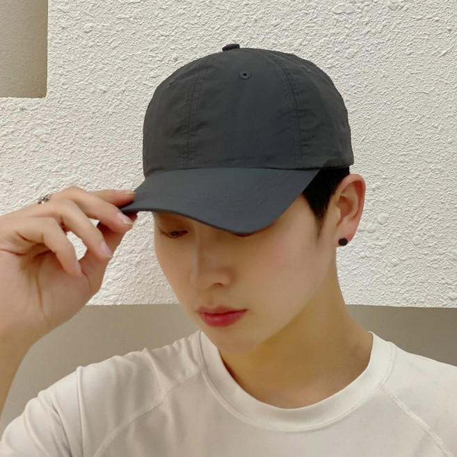 런닝 모자 긴챙 빠른 흡수 건조 볼캡 야구모자, 1개, 다크그레이