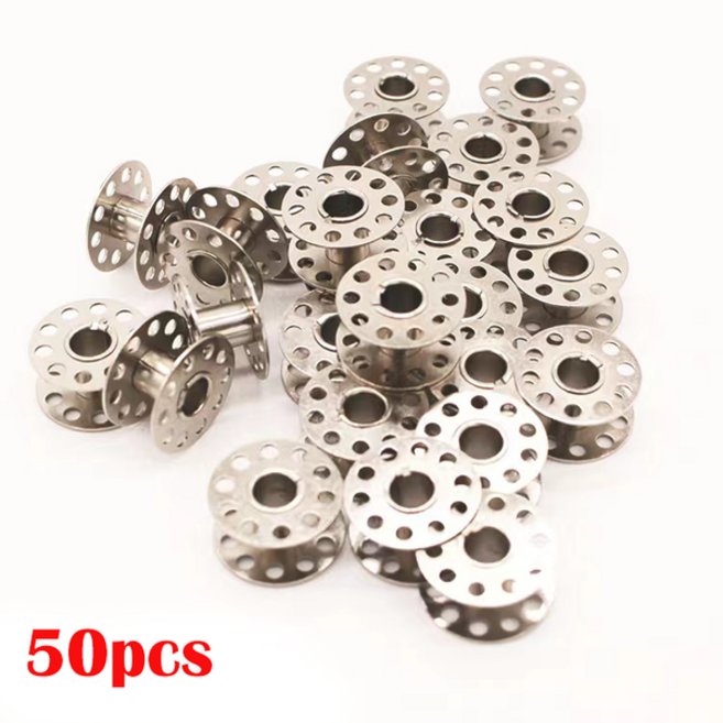 미싱 재봉 하이 퀄리티 금속 보빈 스풀 공예 도구 스테인레스 스틸 재봉틀 10 20 50 100 개, [04] 50PCS, [04] 50PCS