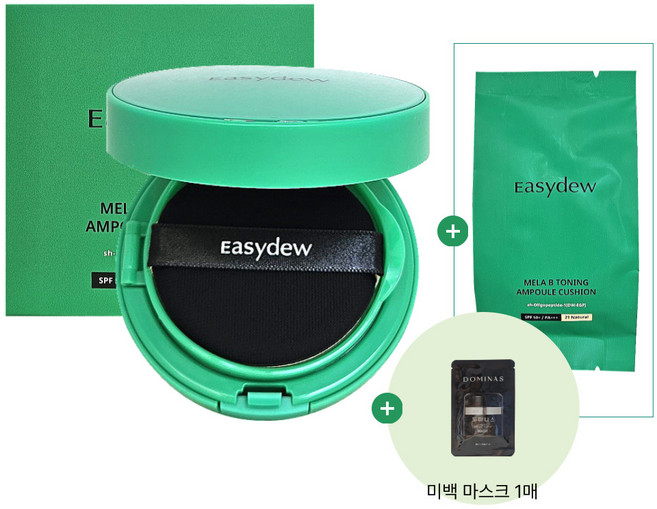 대웅제약 이지듀 기미쿠션 멜라 비 토닝 앰플 쿠션 21호 본품+리필, 1개