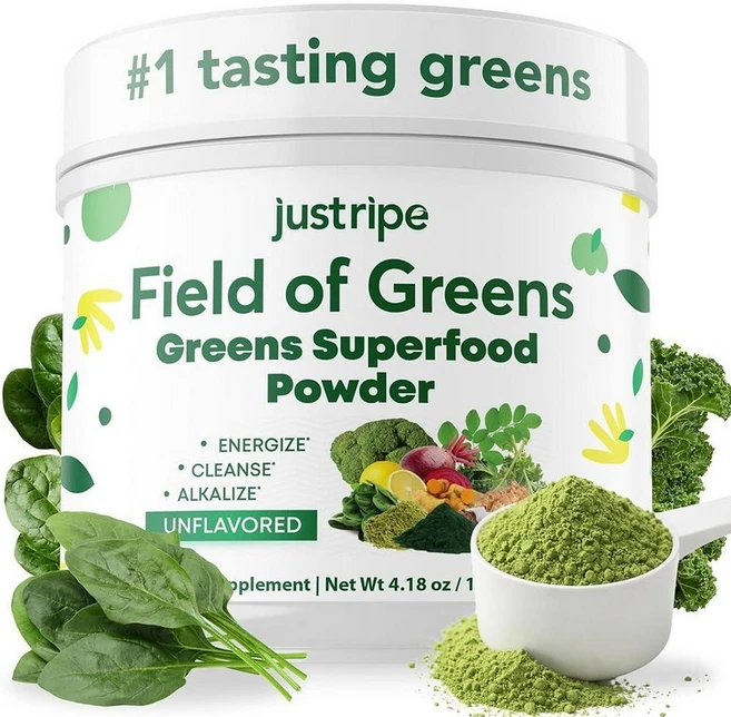 Field of Greens - 그린 파우더 데일리 슈퍼 그린 파우더 드링크 모링가 스피루리나 밀 그래스 보리 잔디 레몬 비트 뿌리 일일 영양용 - 28스쿱 (믹스 베리 맛), 무향, 1개 - 쿠팡