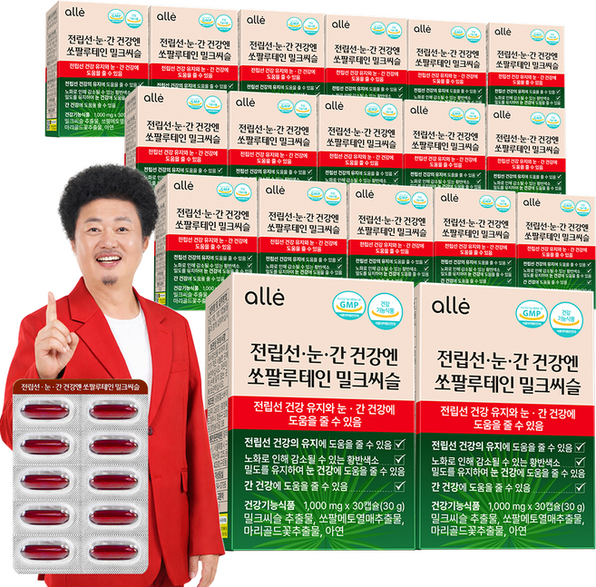 쏘팔메토 전립선 건강 눈 건강 간 밀크씨슬 루테인 소팔메토 소팔매토 남성 레드 알레 영양제, 18개, 30정