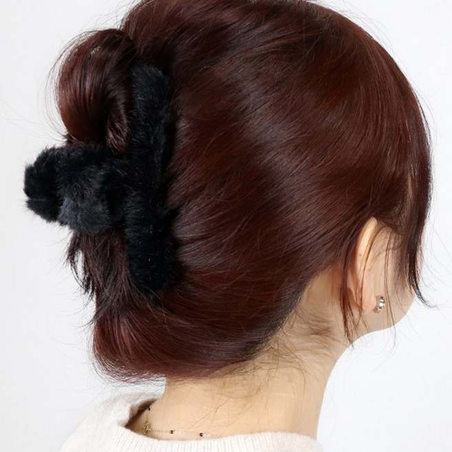 빅사이즈 꼬임 토끼털 헤어집게핀 퍼집게핀