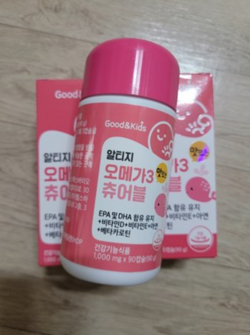 굿앤키즈 알티지 오메가3 츄어블, 90정, 2개